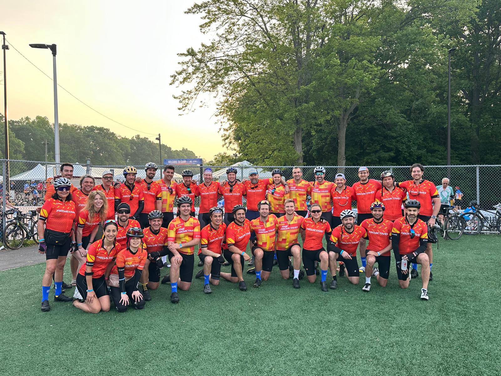 The Proactives team at the Ride to Conquer Cancer